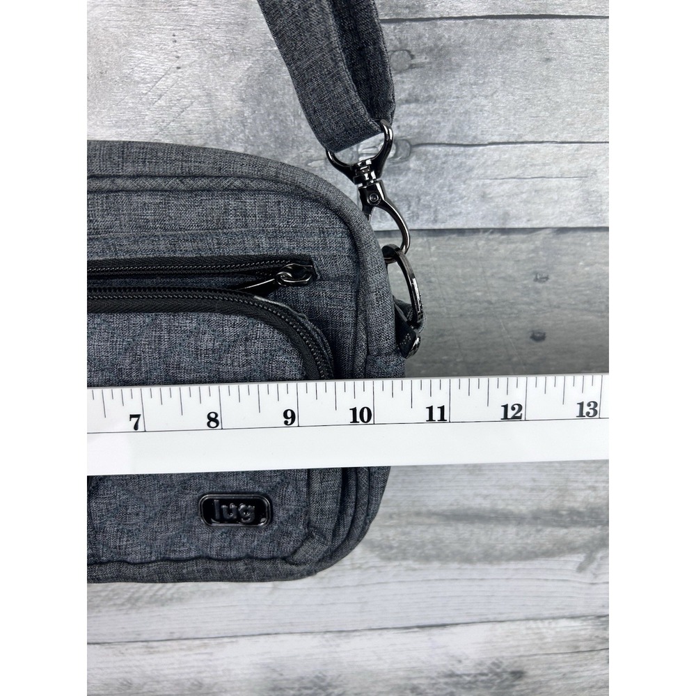 Lug Carousel Gray Crossbody Shoulder Bag Zip Closure - Picture 3 of 8
